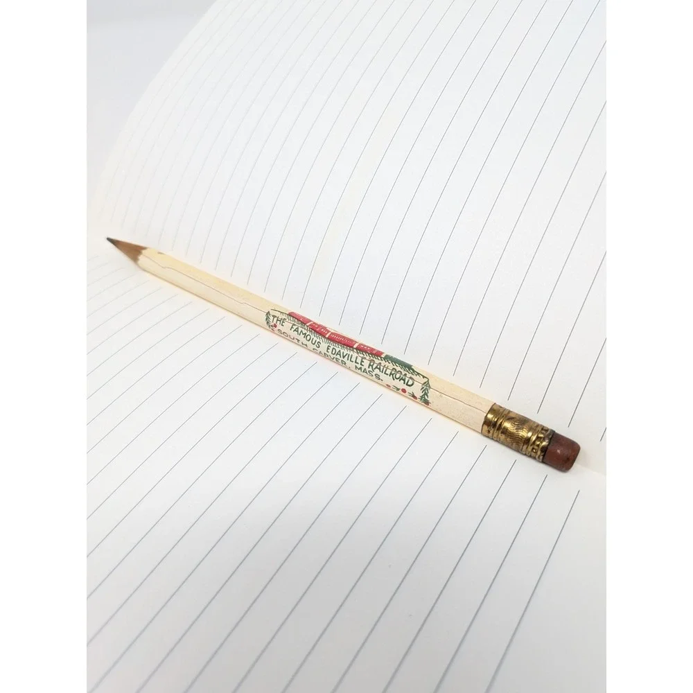 VINTAGE 1940's Christmas edaville Railroad Pencil Rare Souvenir Carver, MA